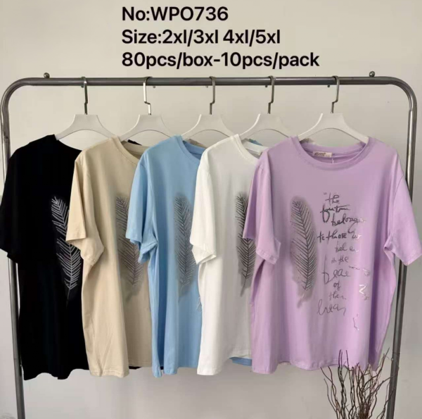 Bluzki damskie Roz 2XL-5XL, Mix Kolor Paczka 10 szt